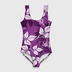 Женский купальник-боди Фиолетовый вьюнок