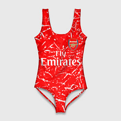 Купальник-боди 3D женский Arsenal fly emirates sport, цвет: 3D-принт