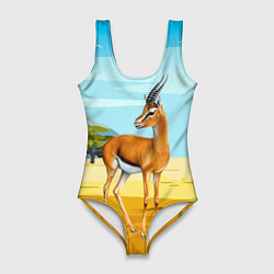 Женский купальник-боди Газель антилопа
