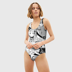 Купальник-боди 3D женский Да я паук и что с того pattern, цвет: 3D-принт — фото 2