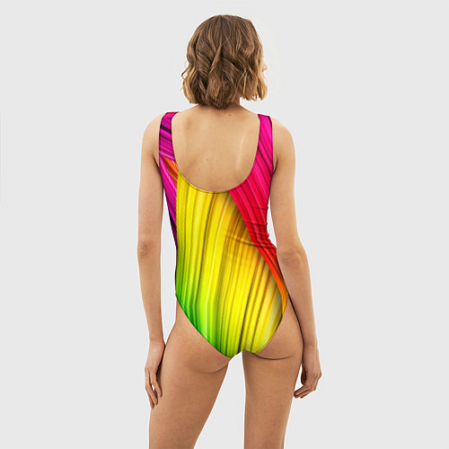 Женский купальник-боди Multicolored ribbons / 3D-принт – фото 4