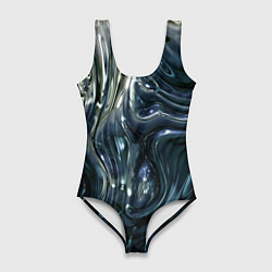 Купальник-боди 3D женский Aesthetic visual art metal slime, цвет: 3D-принт