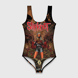 Купальник-боди 3D женский Slipknot satan girl, цвет: 3D-принт