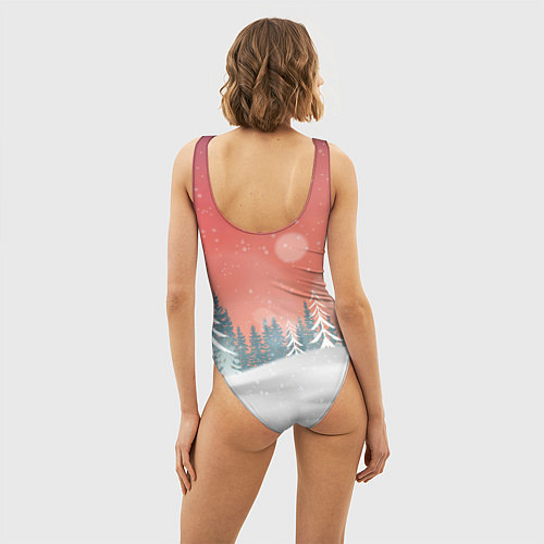 Женский купальник-боди Зайчик с волшебной палочкой / 3D-принт – фото 4