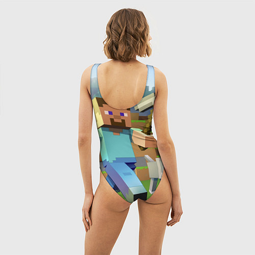 Женский купальник-боди Майнкрафт с киркой / 3D-принт – фото 4