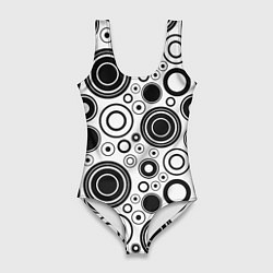 Женский купальник-боди Абстрактные круги
