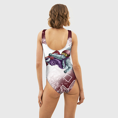 Женский купальник-боди Горы зовут Сноуборд / 3D-принт – фото 4