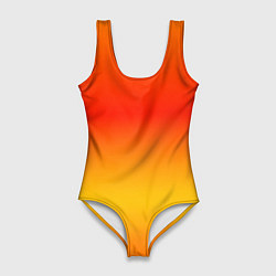 Купальник-боди 3D женский Переливы оранжевого, цвет: 3D-принт