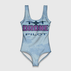 Купальник-боди 3D женский Drone pilot 2 0, цвет: 3D-принт