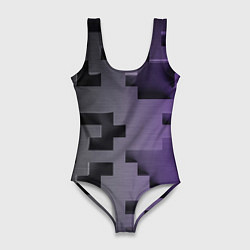 Купальник-боди 3D женский Кубический лабиринт, цвет: 3D-принт