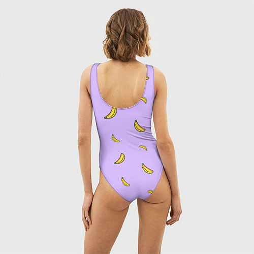 Женский купальник-боди Паттерн - бананы / 3D-принт – фото 4