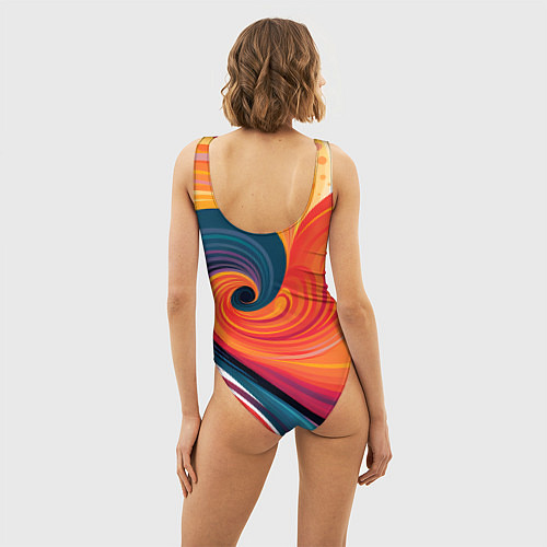 Женский купальник-боди Вихрь цвета / 3D-принт – фото 4
