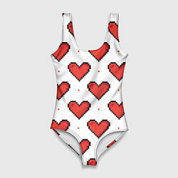 Женский купальник-боди Pixel heart
