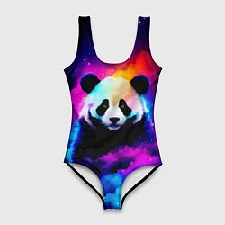 Купальник-боди 3D женский Панда и краски, цвет: 3D-принт