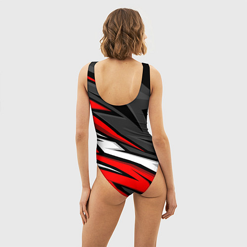 Женский купальник-боди Kawasaki - red uniform / 3D-принт – фото 4