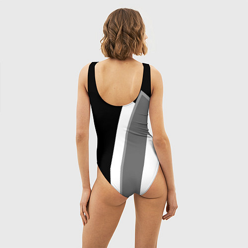 Женский купальник-боди Лексус - спортивный серый / 3D-принт – фото 4