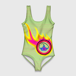 Женский купальник-боди Пожарная памятка