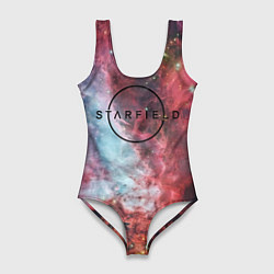 Купальник-боди 3D женский Starfield лого космос, цвет: 3D-принт