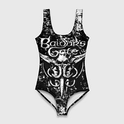 Женский купальник-боди Baldurs gate 3 - black and white