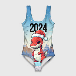 Женский купальник-боди Новогодний дракон 2024