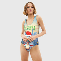 Купальник-боди 3D женский Праздничный дракон 2024, цвет: 3D-принт — фото 2