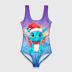 Купальник-боди 3D женский Фейерверковый дракон, цвет: 3D-принт