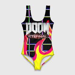 Купальник-боди 3D женский Doom Eternal retro game, цвет: 3D-принт
