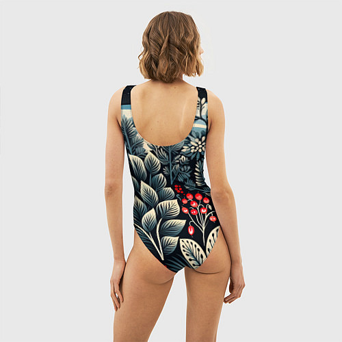 Женский купальник-боди Хрустальные рисунки / 3D-принт – фото 4