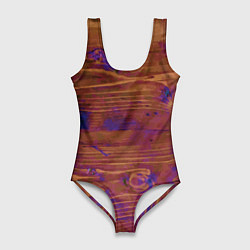 Женский купальник-боди Деревянная благородная текстура