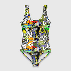 Купальник-боди 3D женский Sport is my life, цвет: 3D-принт