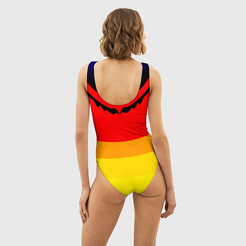 Женский купальник-боди Цветные фигуры / 3D-принт – фото 4