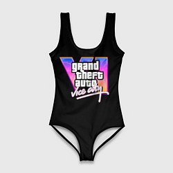 Женский купальник-боди Gta 6 vice city logo