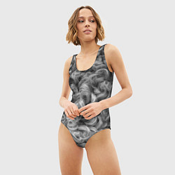 Купальник-боди 3D женский Кудрявая шерсть баранов, цвет: 3D-принт — фото 2