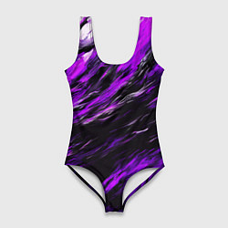 Женский купальник-боди Чёрная и розовая буря