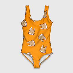 Женский купальник-боди Тибетская лиса-пофигистка