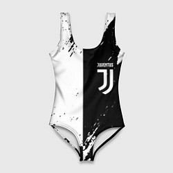 Женский купальник-боди Juventus краски чёрнобелые