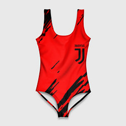 Купальник-боди 3D женский Juventus краски спорт фк, цвет: 3D-принт