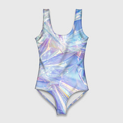 Женский купальник-боди Эффект голографии с пластиковой лентой