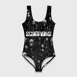 Купальник-боди 3D женский Scorpions rock group, цвет: 3D-принт