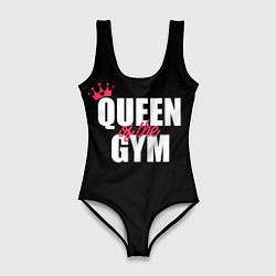 Купальник-боди 3D женский Queen of the gym - crown, цвет: 3D-принт