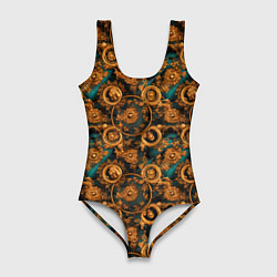 Женский купальник-боди Благородный узор паттерн