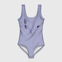 Купальник-боди 3D женский Эмоция хандры, цвет: 3D-принт