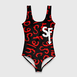 Купальник-боди 3D женский Sally Face roglike game, цвет: 3D-принт