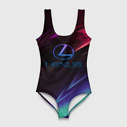 Купальник-боди 3D женский Lexus stripes, цвет: 3D-принт