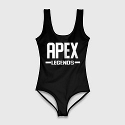 Женский купальник-боди Apex legends logo white