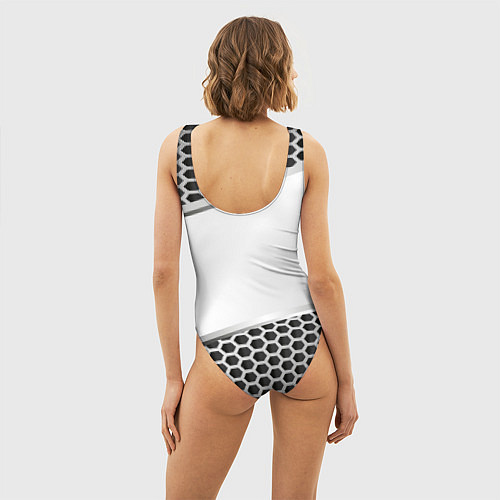 Женский купальник-боди Peugeot carbon metal / 3D-принт – фото 4