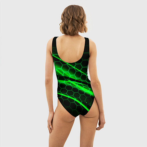 Женский купальник-боди S T A L K E R 2 кислотный стиль / 3D-принт – фото 4