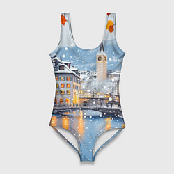 Женский купальник-боди Предновогодний Санкт-Петербург