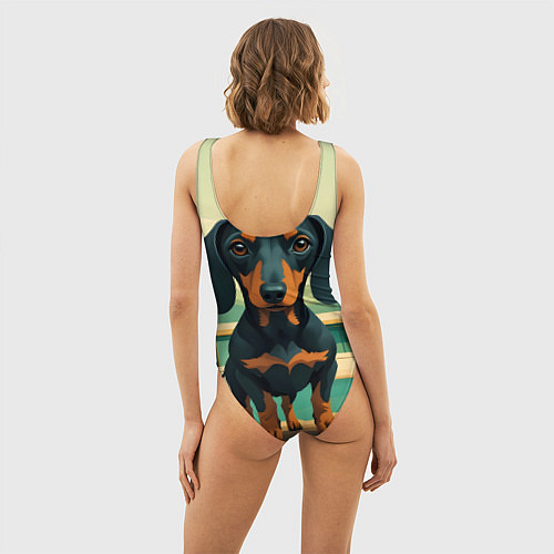 Женский купальник-боди Такса и лето / 3D-принт – фото 4