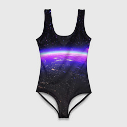 Женский купальник-боди Планета и неоновое свечение